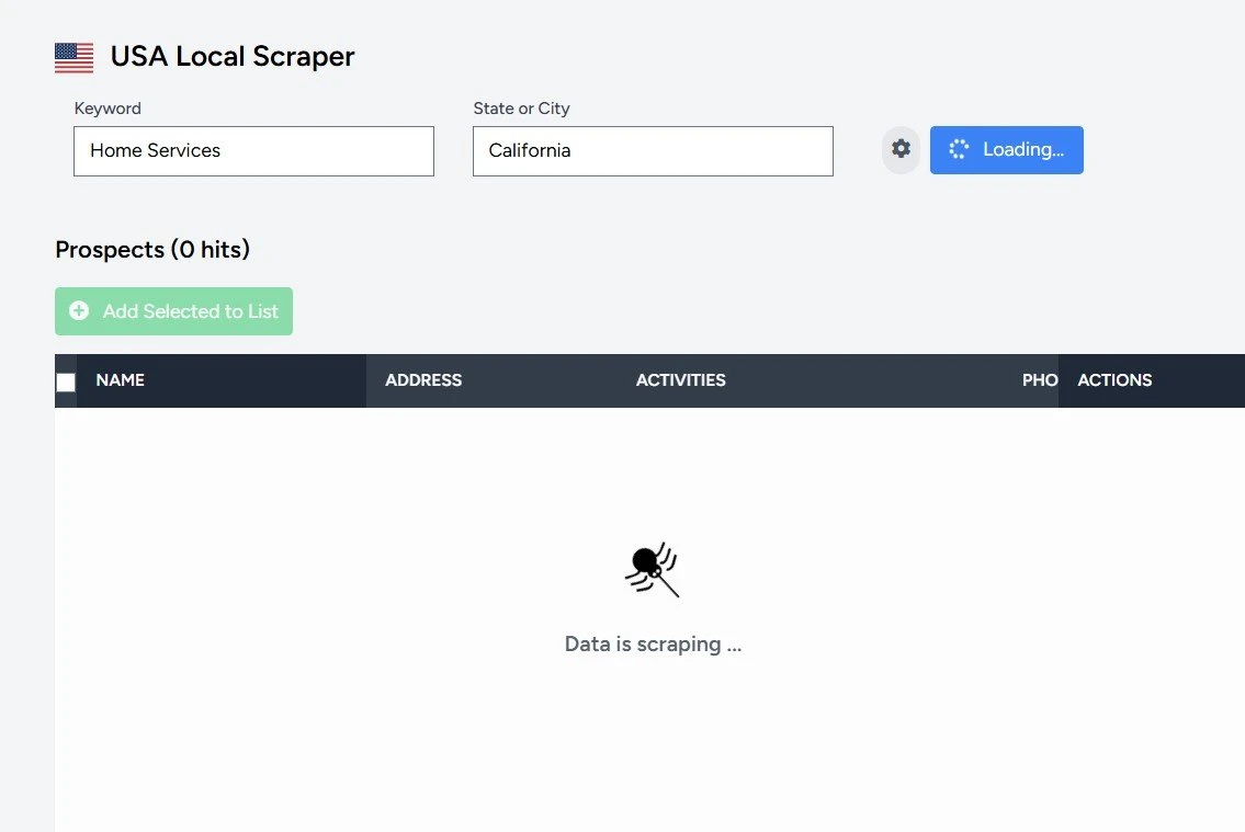 Export CSV d'un fichier de prospection