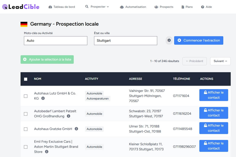 Scraper des leads en Allemagne